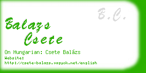 balazs csete business card